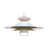 60s RARE Danish Design Pendant Lamp | Produced by 'Horn Belysning' | Vintage White Colored