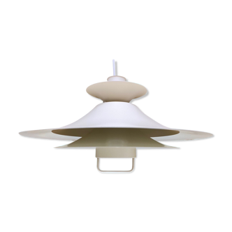 60s RARE Danish Design Pendant Lamp | Produced by 'Horn Belysning' | Vintage White Colored