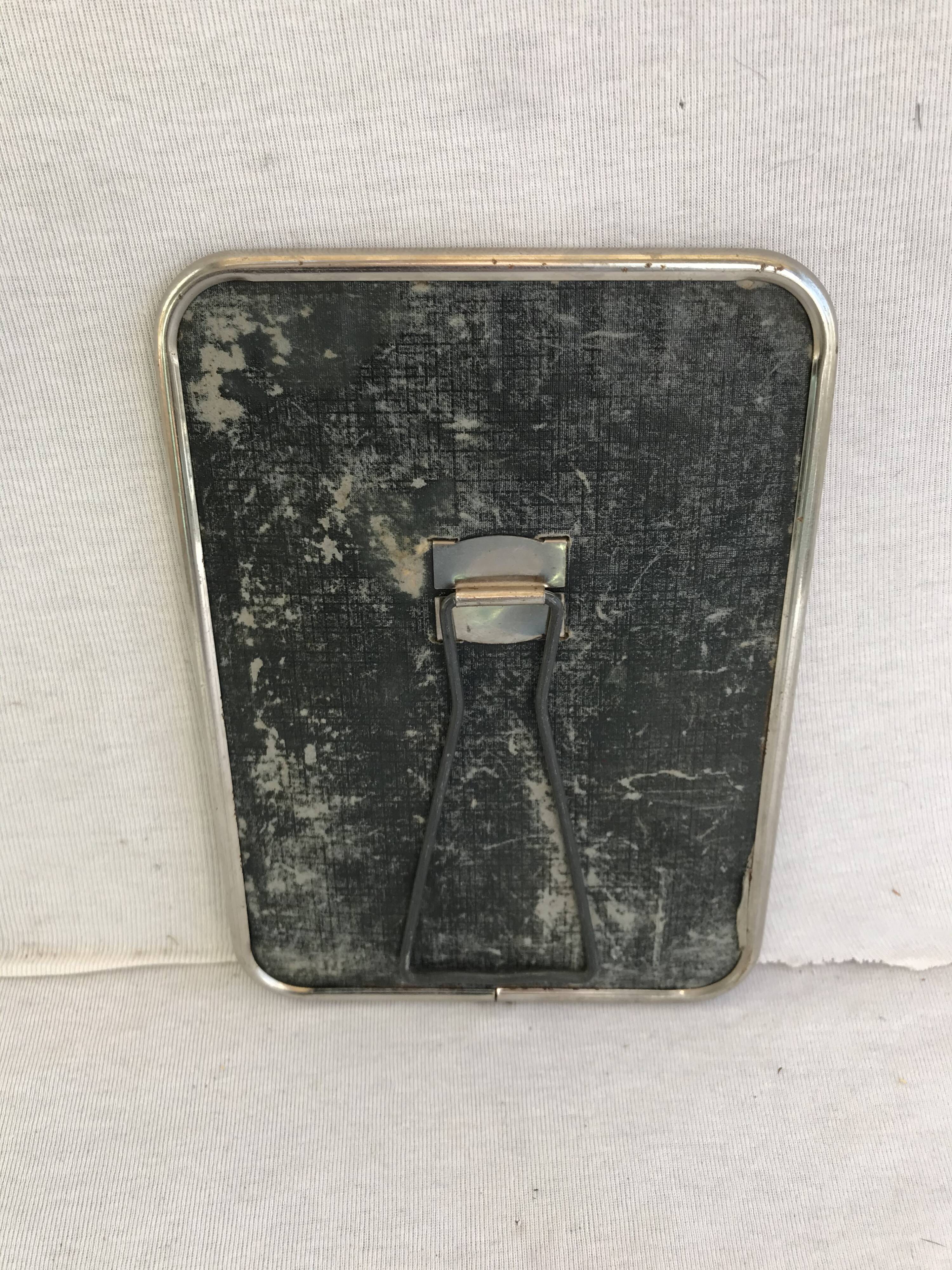 Former mirror barbier contour alu - vintage decoration tripod