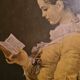 Vintage painting on cardboard
