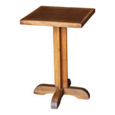Table bistrot Art déco en chêne massif, 1940