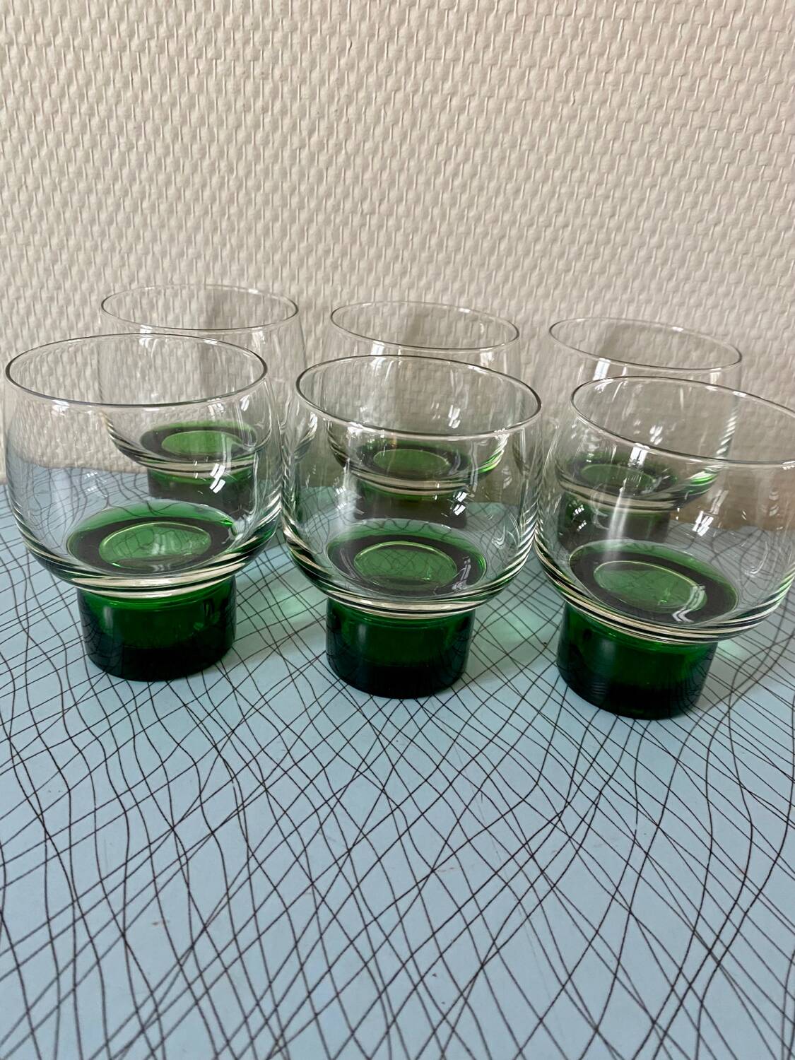 6 water glasses from the 60s/70s Luminarc
