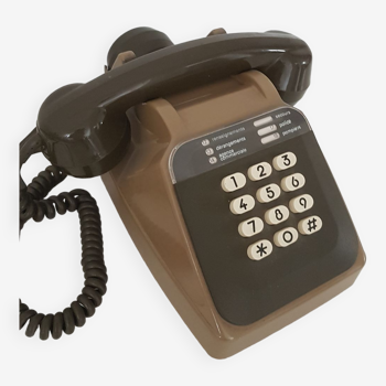 Vintage brown button telephone