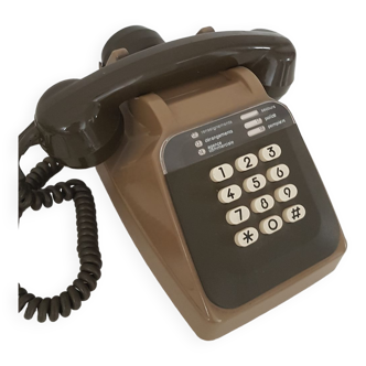 Vintage brown button telephone