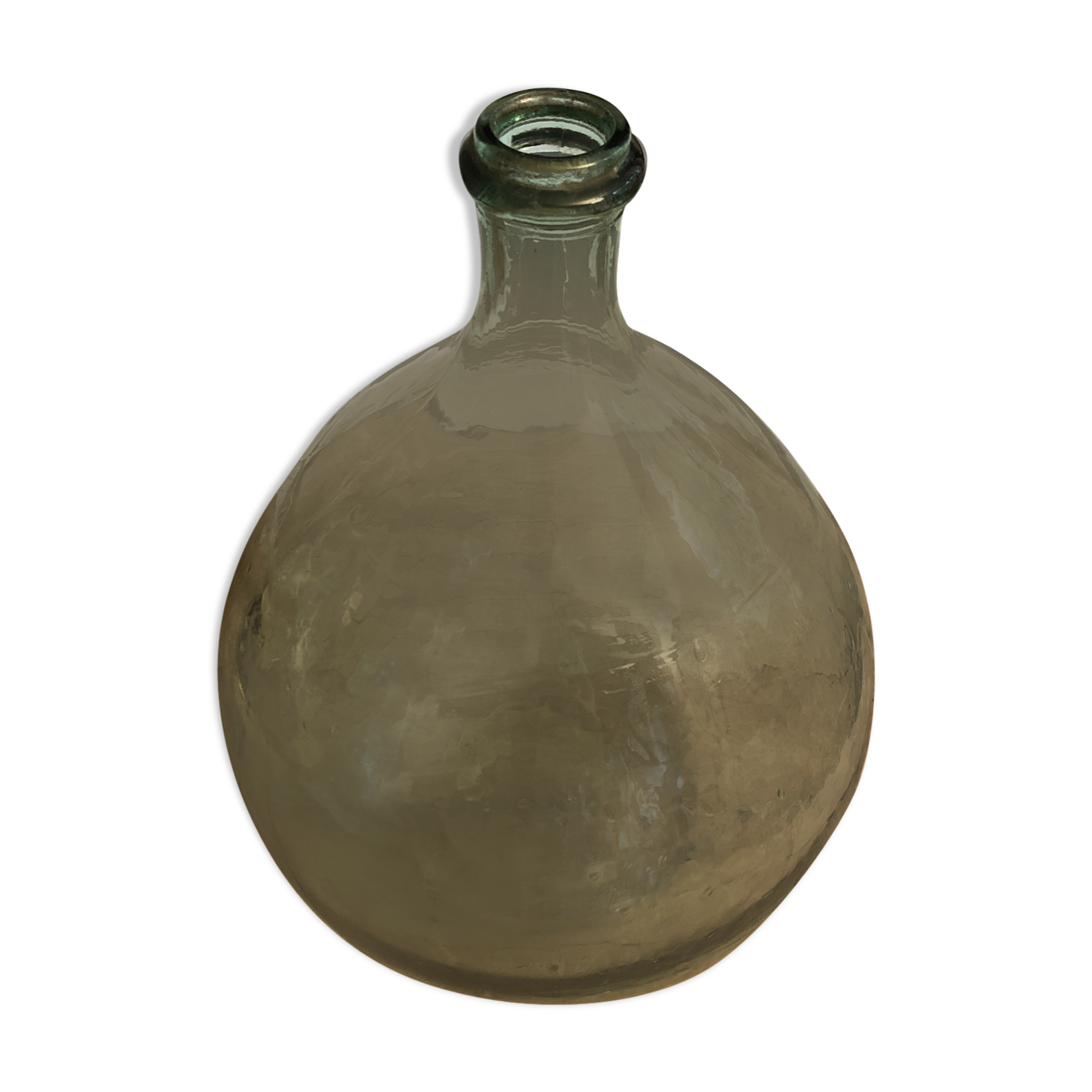 Demijohn old glass bubbled 10l