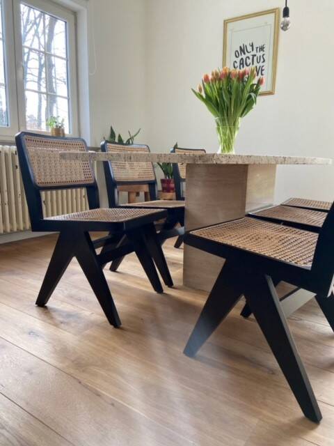 rattan and wood bistro chair