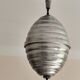 Suspension drop globe opaline white and metal structure