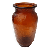 Henkel orange-brown glass vase