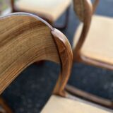 Set of 6 vintage baumann 1970 sled chairs