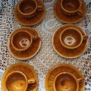 12 antique coffee cups with saucers