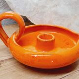 Orange cellar rat candle holder