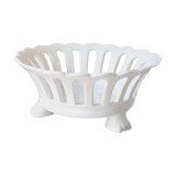 Tripod openwork basket with white ceramic claws Malicorne taste