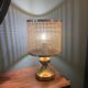 Lampe Mid Century en cannage