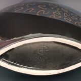Steuler black ceramic geometric vase
