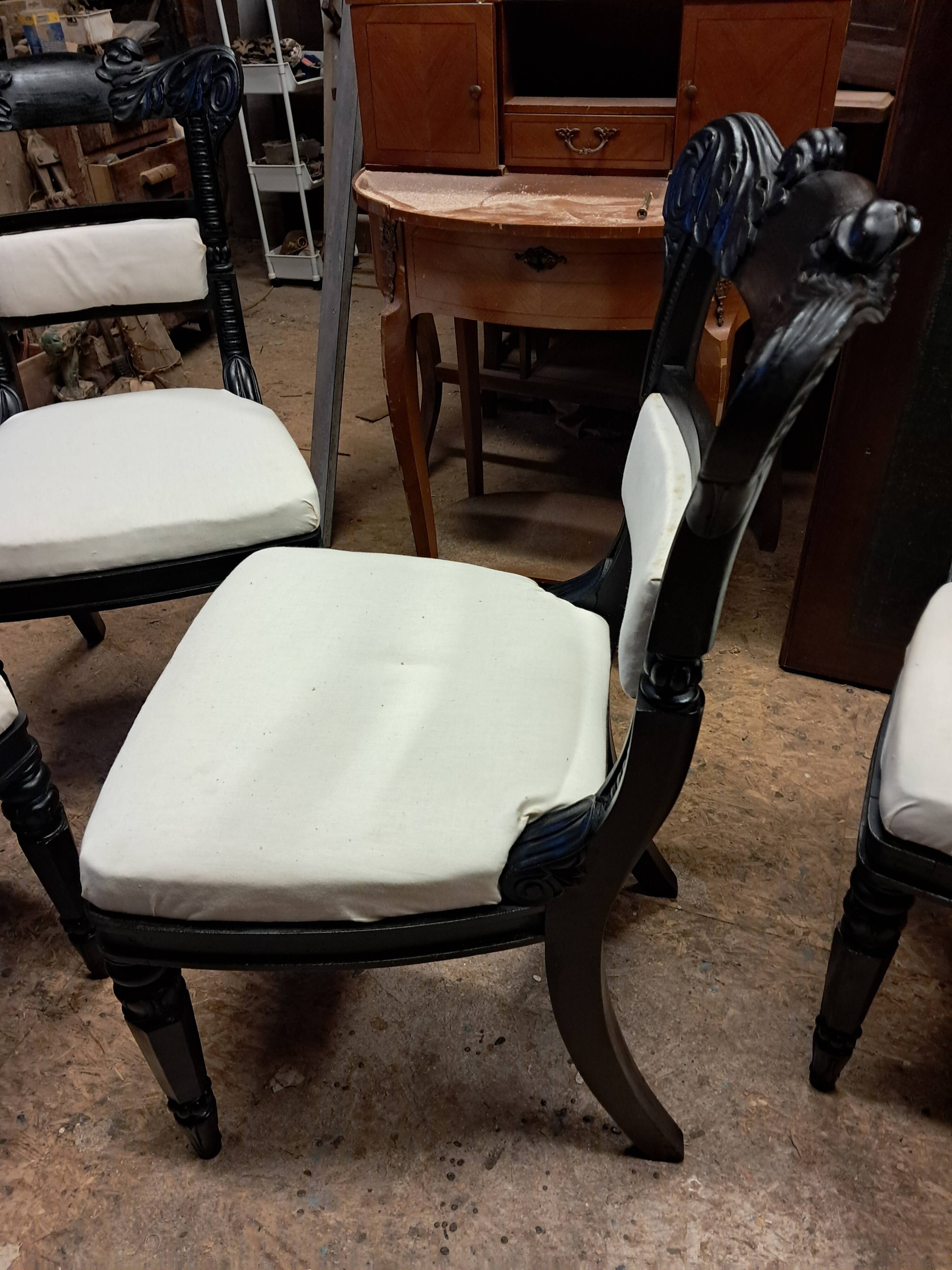 Set of 6 victorian chairs