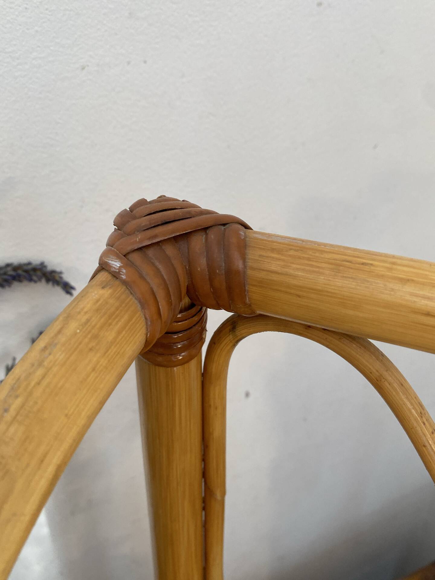 Rattan wall shelf