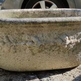 Paire de jardinières anciennes en pierre reconstituée