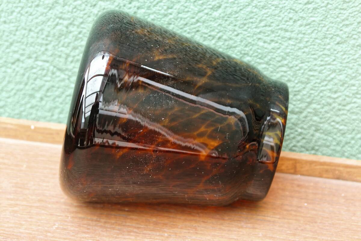 Murano blown glass spotted vase
