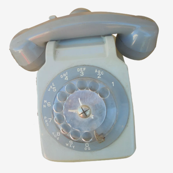Telephone à cadran  vintage socotel s 63 gris