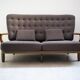 Solid oak sofa Guillerme and Chambron
