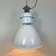 Large White Enamel Industrial Factory Lamp from Elektrosvit, 1990s