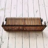 Wrought iron and rattan design vintage storage