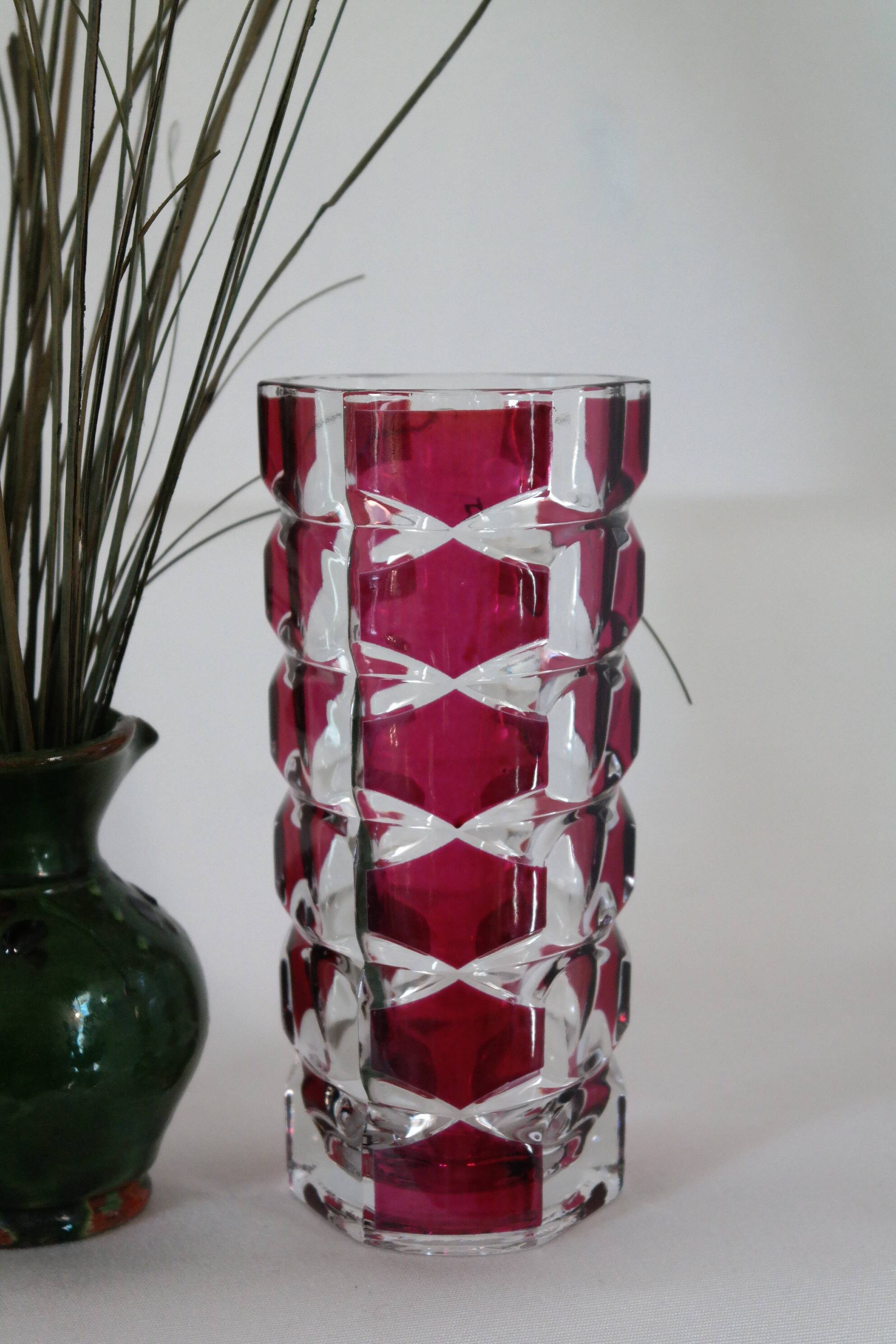 Vase Luminarc vintage verrerie d 'Arques France