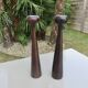 Pair of large Scandinavian candlesticks, 70s, vintage