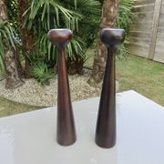 Pair of large Scandinavian candlesticks, 70s, vintage