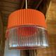 Vintage orange and transparent plastic pendant light