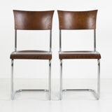 Set of 2 cantilever chairs, 40s