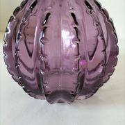 Vase cactus en verre couleur améthyste vintage