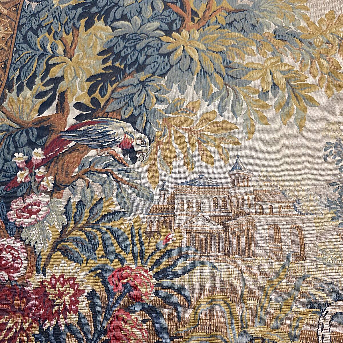 Tenture murale vintage de style Aubusson par Jules Pansu, années 1970/80