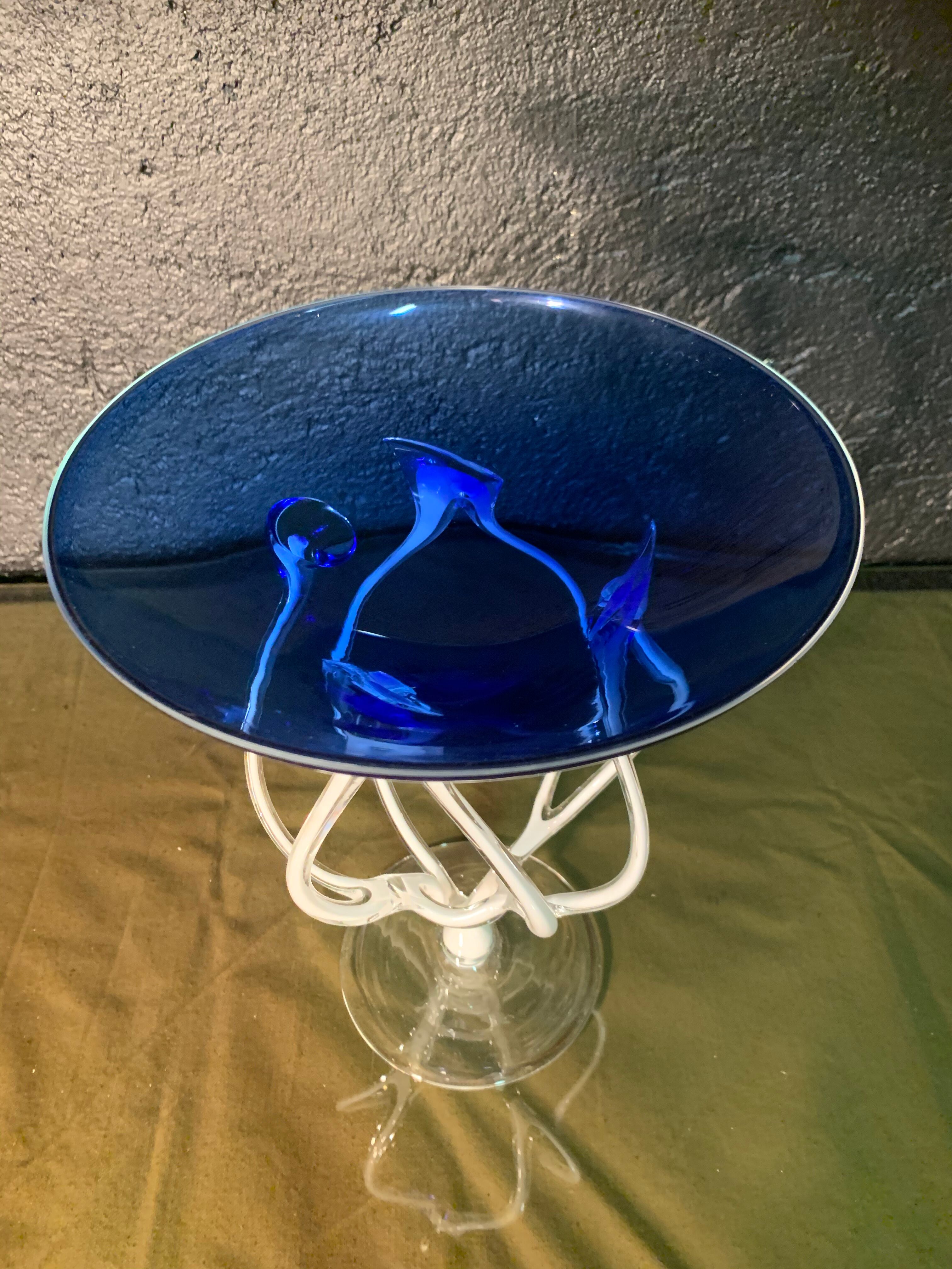 Murano, stretched glass standing cut. 1960