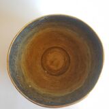 Ancien cache pot laiton frise florale vintage