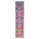 Vintage Turkish Oushak Handmade Cotton Purple Wool Runner Rug 80x348