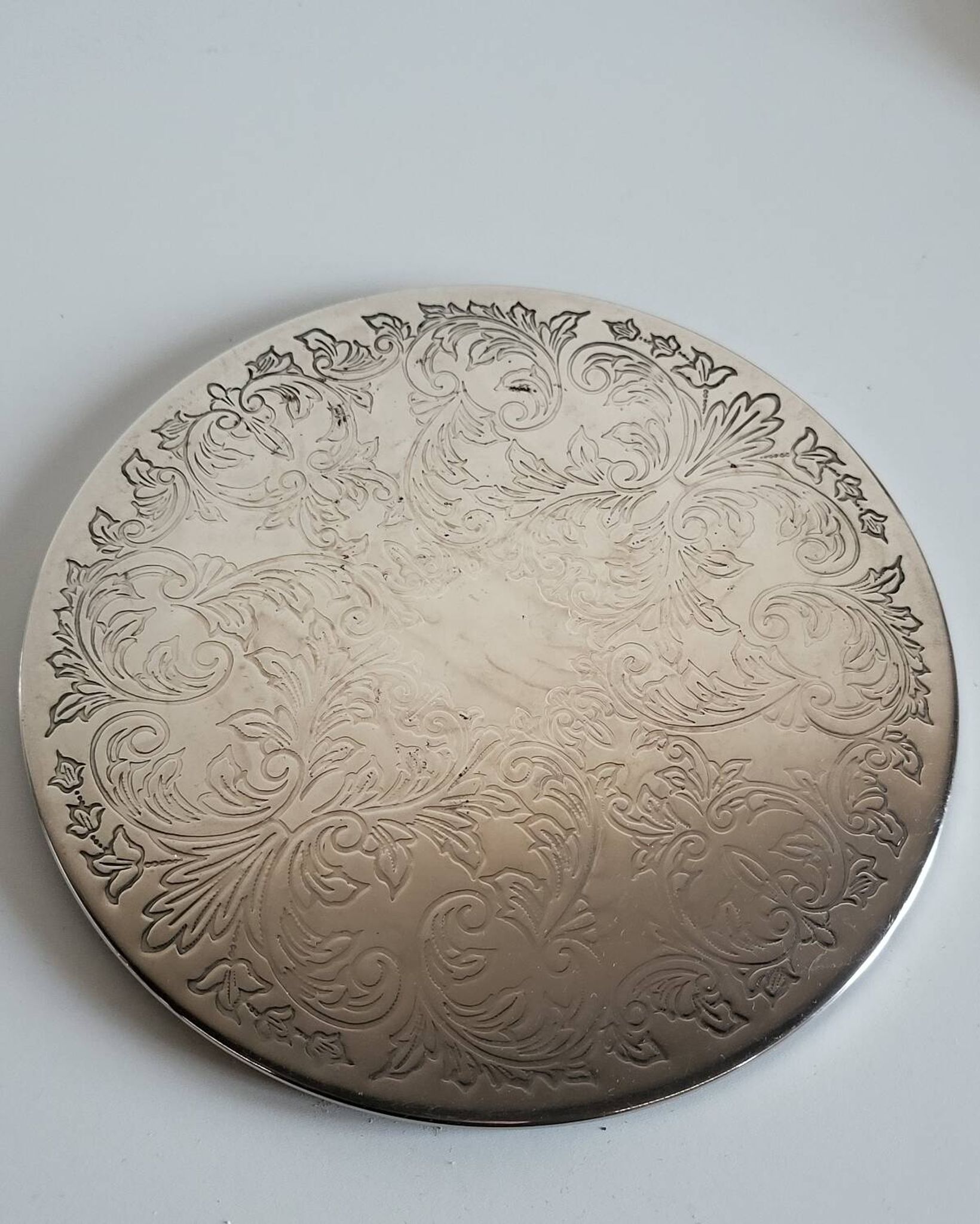 Dessous de plat en métal argenté anglais