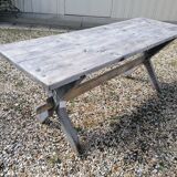 tAble vintage wooden farmhouse 2m, X feet
