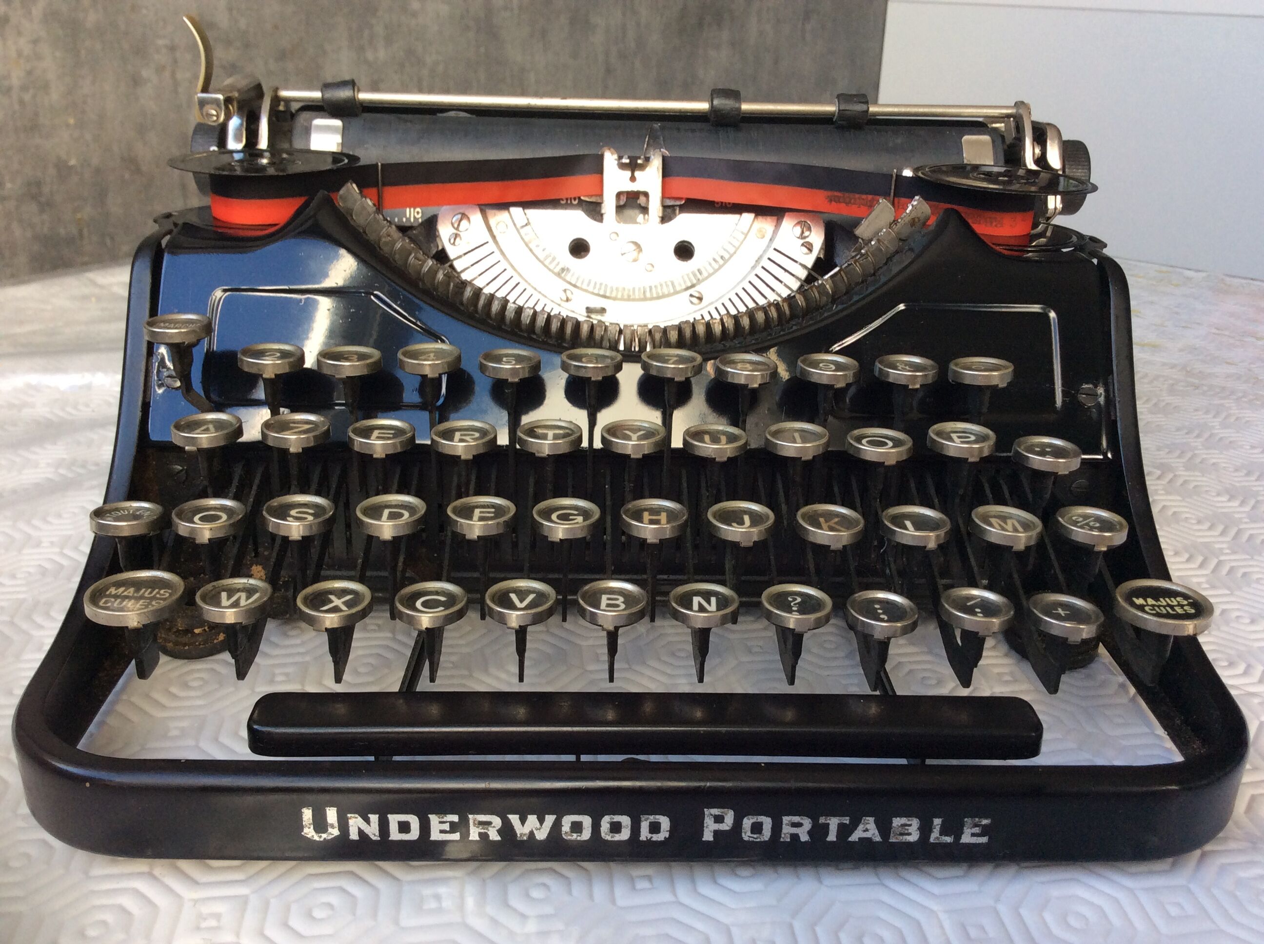 Old Underwood portable typewriter
