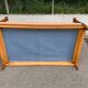 Louis XVI style directoire basket canapé in solid wood and fabric.
