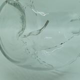 Engraved round decanter and its bubble top