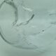 Engraved round decanter and its bubble top