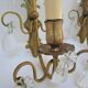 Pair of wall lamps patinated gilded bronze and early twentieth century glass grapevines