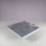 1970s Brushed aluminium coffee table from Italy
