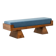 Bench in ash and glacier blue velvet. Contemporary.