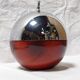 Ice bucket in the shape of an apple, chrome metal and red Bakelite, France, 70s