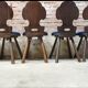 Lot of 6 vintage brutalist chairs from the 1970s.