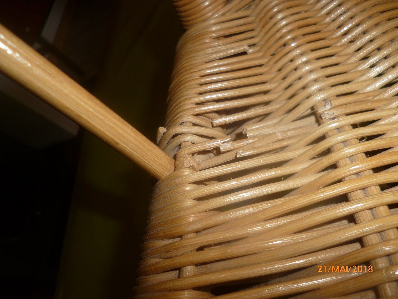 Armchair child vintage rattan wicker