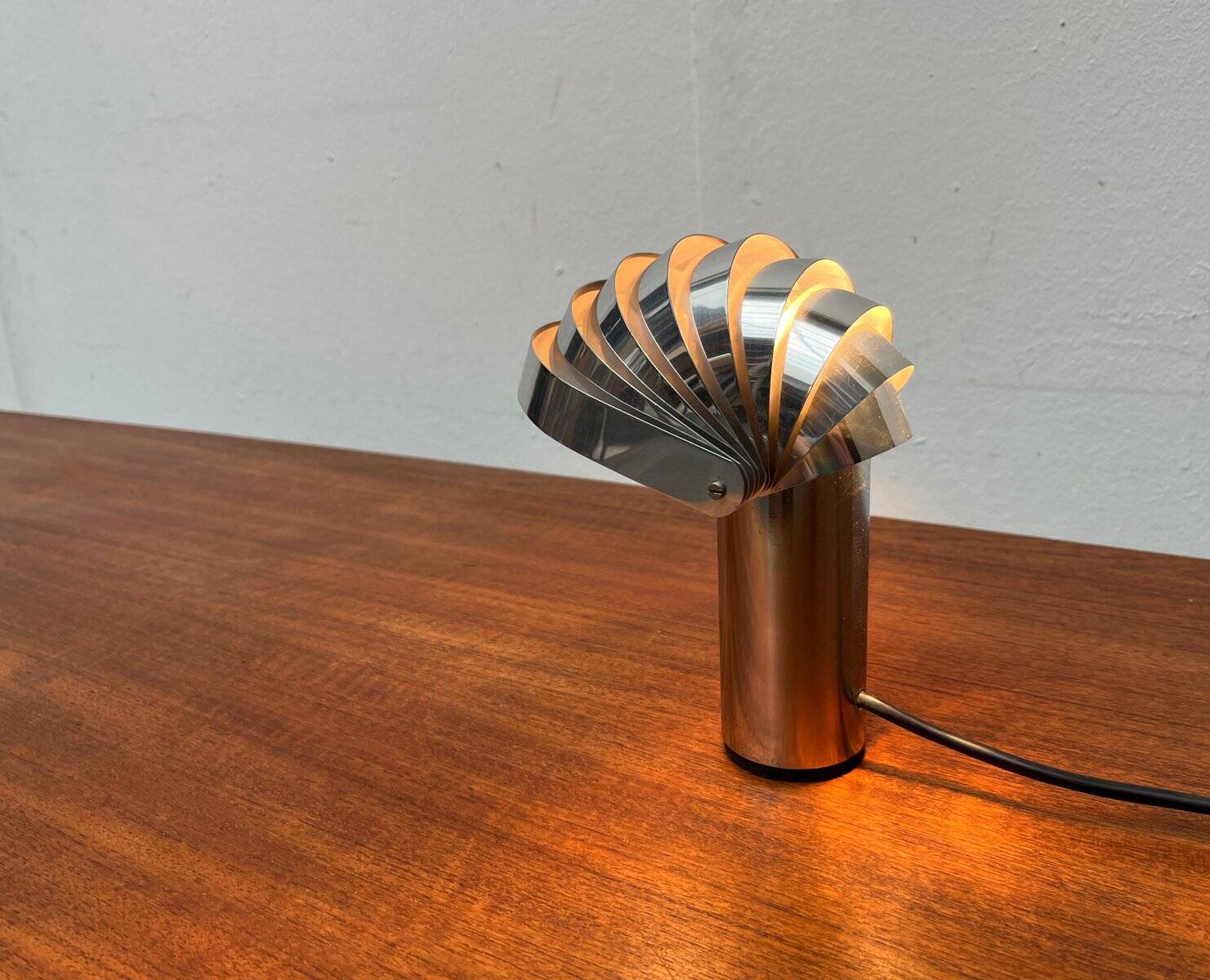 Vintage Swiss Visier table lamp from the space age by E. R. Nele for Temde, 1970s.