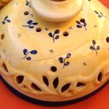Chandelier / Pendant light (large model) Openwork lampshade Glazed ceramic